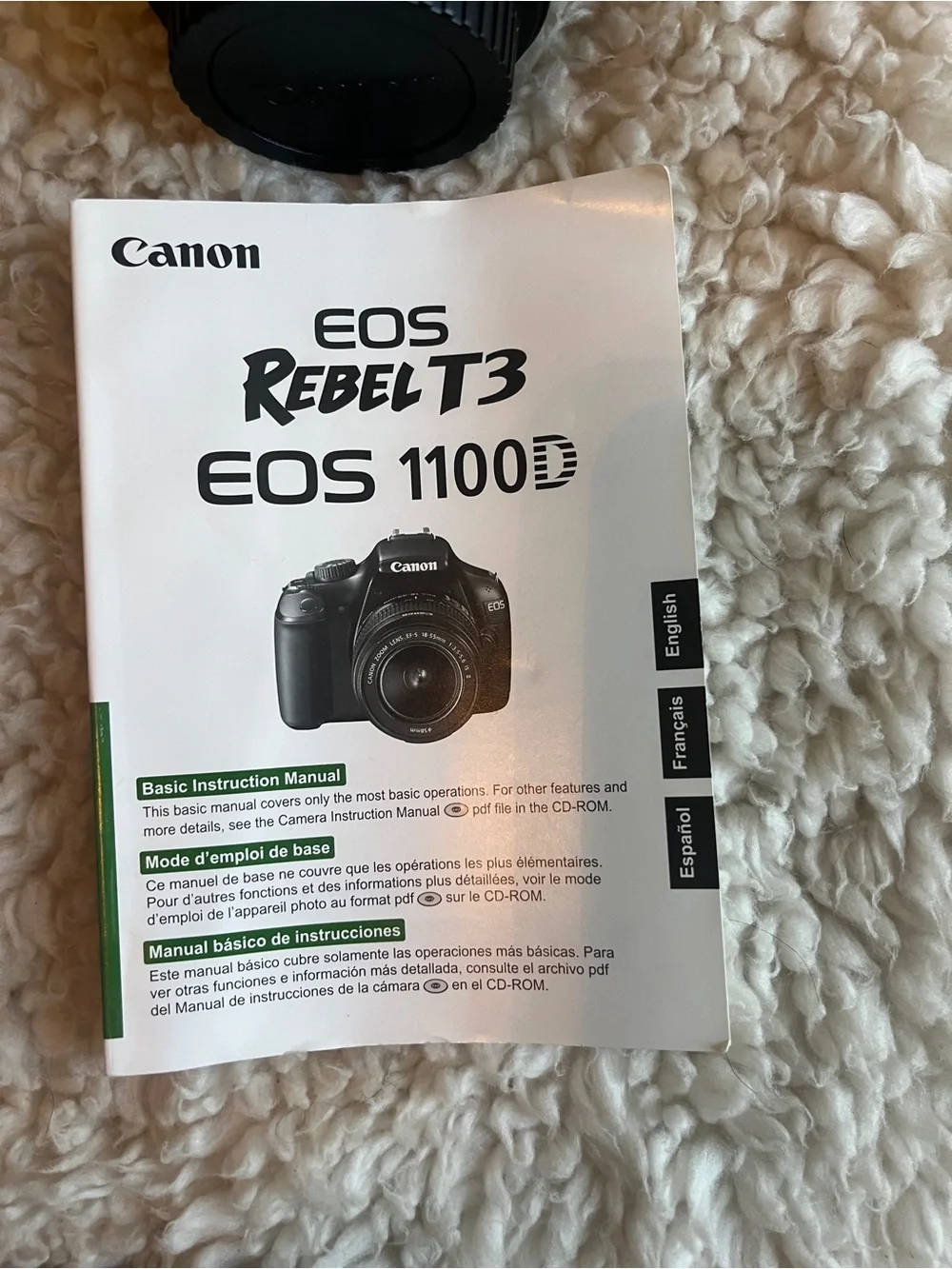 Canon EOS Rebel T3 Black DSLR Camera Bundle with Strap and Vivitar Lenses